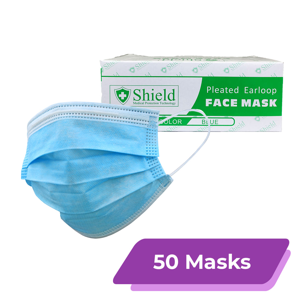 3-Ply Non-Woven Face Mask  Blue Color – Express Nail Supply