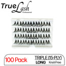 TrueLash Knot-Free Eyelash Extensions | 15-Ply, Triple | 100-Pack