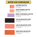 Disposable Mini Buffer [Orange-White], Cre8tion – (1,500 Pcs./Case)