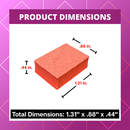 Disposable Mini Buffer [Orange-White], Cre8tion – (1,500 Pcs./Case)