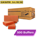 Disposable Slim Buffer [Orange-White], Cre8tion – (500 Pcs./Case)