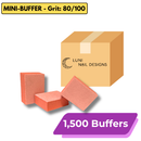 Disposable Mini Buffer [Orange-White], LUNI – (1,500 Pcs./Case)