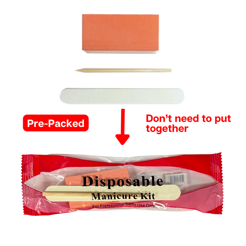 Disposable Manicure Kit | 3 Piece Set [Pre-Packaged]