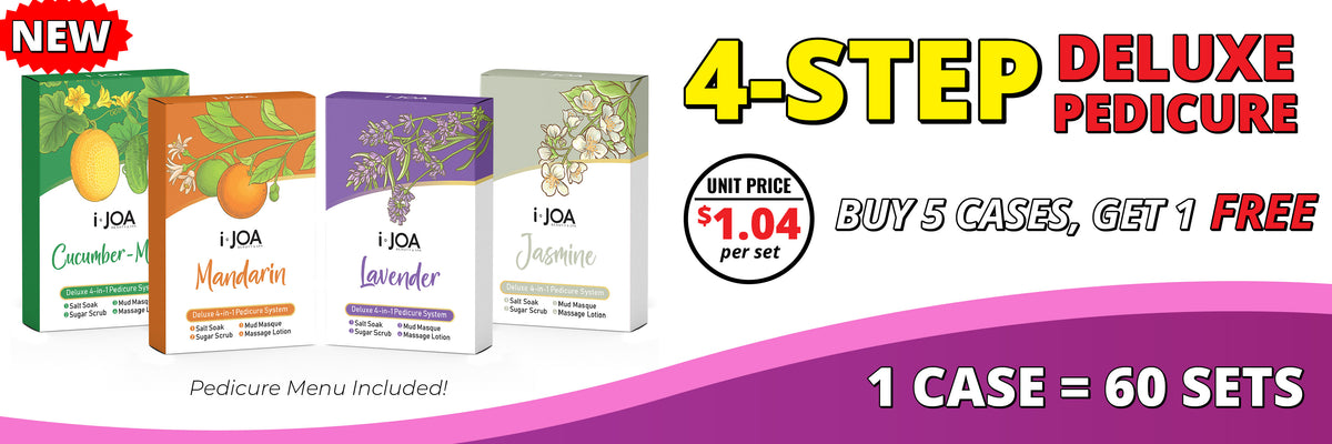 NEW Deluxe 4-Step Pedicure, Includes Sea Salt, Sugar Scrub, Mud Masque, Massage Lotion.