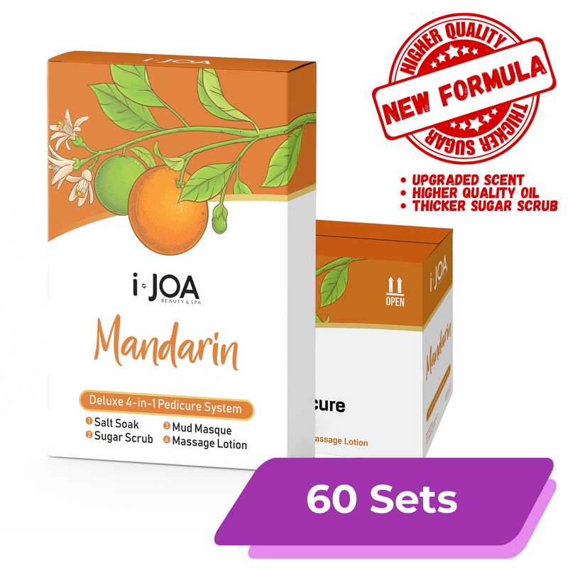 [NEW FORMULA] i.JOA Deluxe Pedicure 4-Step - MANDARIN (60 Sets/Case) - [LIMIT 2]