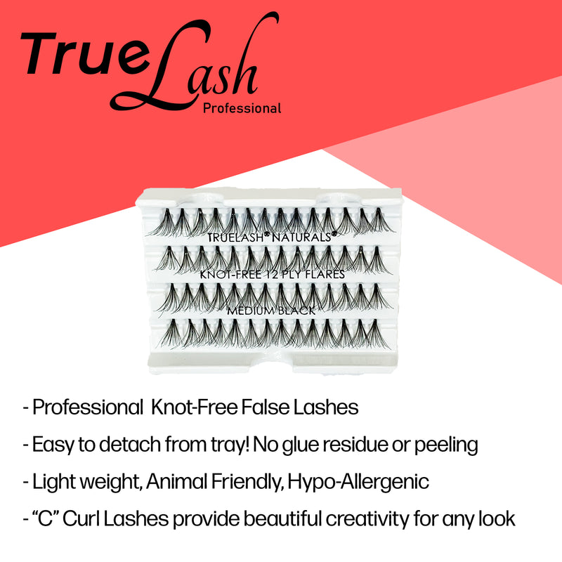 TrueLash Knot-Free Eyelash Extensions | 12-Ply, Double | 100-Pack