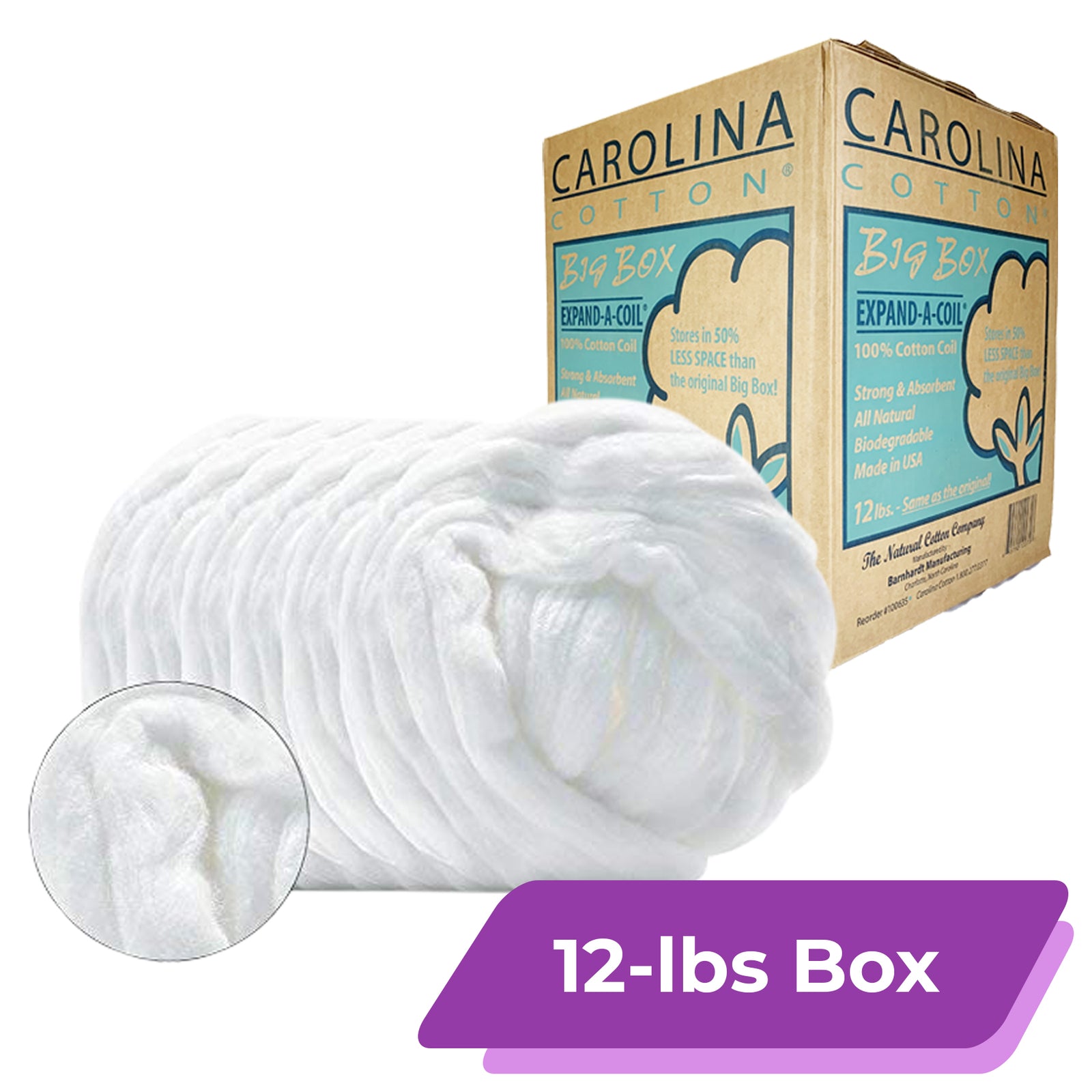 Carolina Cotton (12-lbs) | Expand-A-Coil – Express Nail Supply