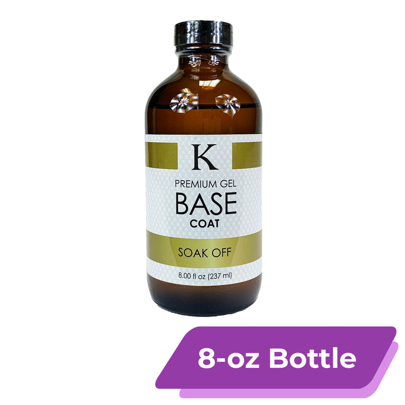 K Premium Gel Base Coat | Soak Off [8-oz Bottle]