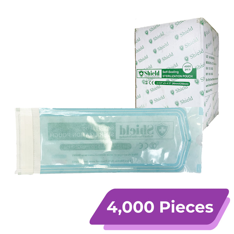 Sterilization Pouch with Self-Sealing Strip | Size: 9.8" x 3.5"