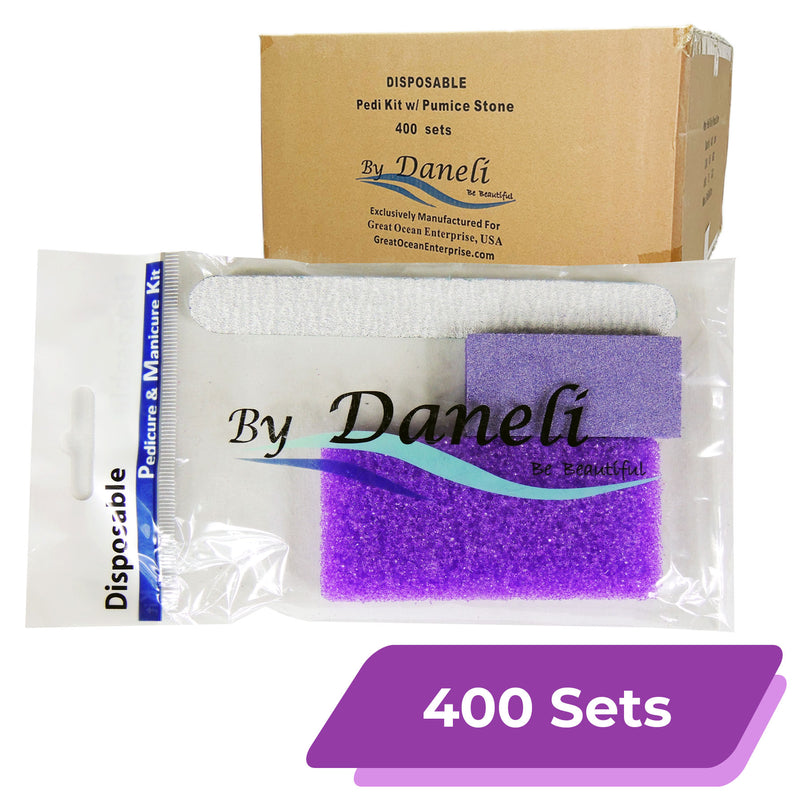 Disposable Pedicure Kit | 3 Piece Set (Pumice, File, Buffer) - [LIMIT 3]