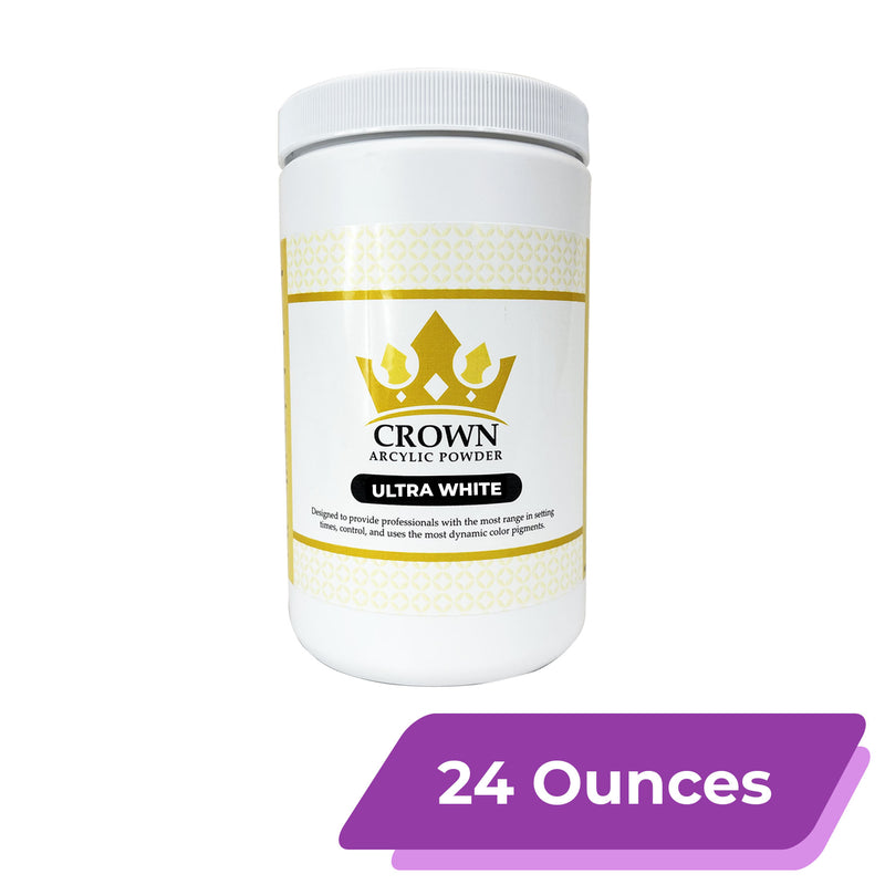 Crown Acrylic Powder - ULTRA WHITE (24oz)