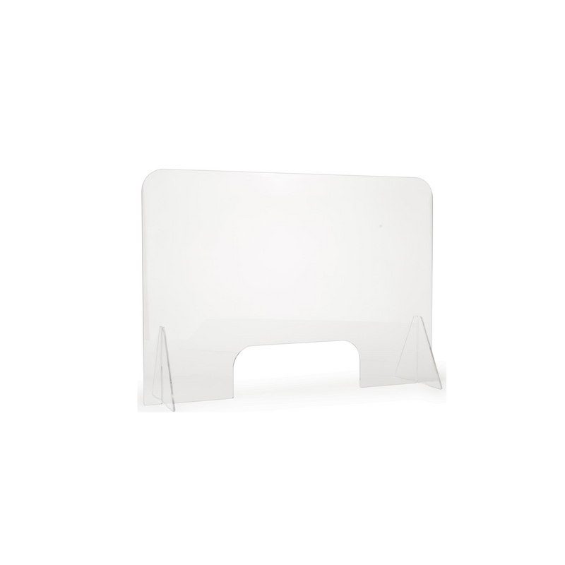 Sneeze Guard, Extra-Thick (1/4”) Transparent Acrylic Protection Shield Nail Station (24” H x 28” W)