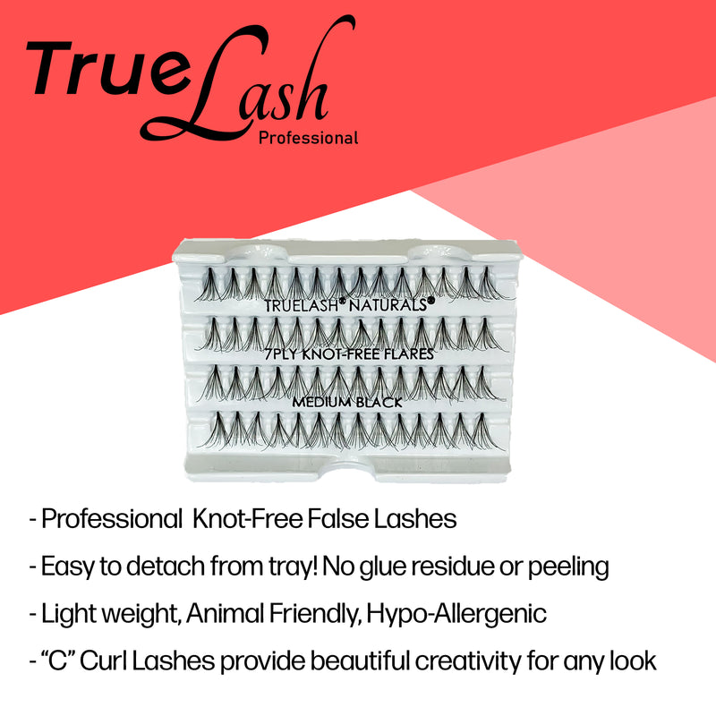 TrueLash Knot-Free Eyelash Extensions | 7-Ply, Single | 100-Pack