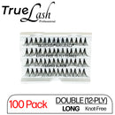 TrueLash Knot-Free Eyelash Extensions | 12-Ply, Double | 100-Pack